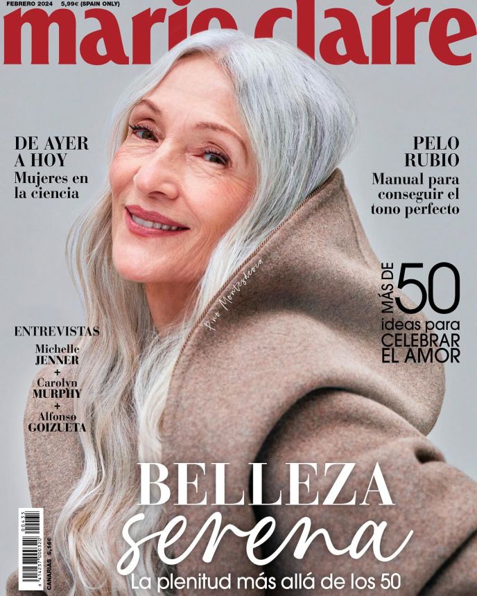 MARIE CLAIRE SPAIN magazine side cover  February 2024