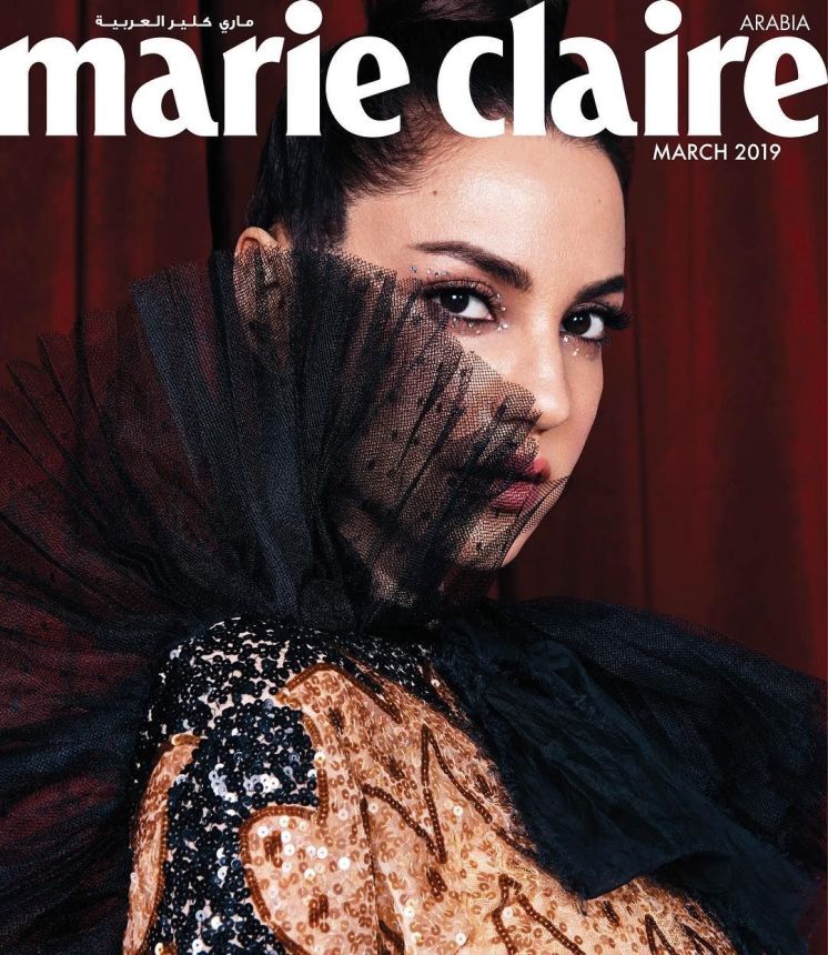 MARIE CLAIRE UNITED ARAB EMIRATES magazine side cover  March 2019
