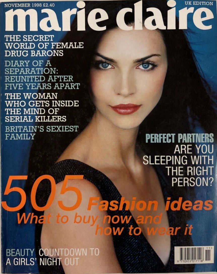 MARIE CLAIRE UK magazine side cover  November 1998