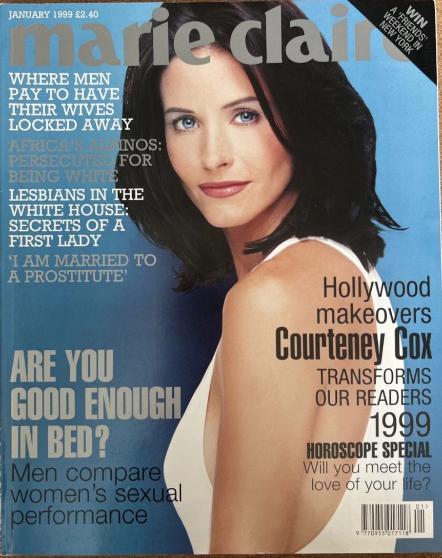MARIE CLAIRE UK magazine side cover  January 1999