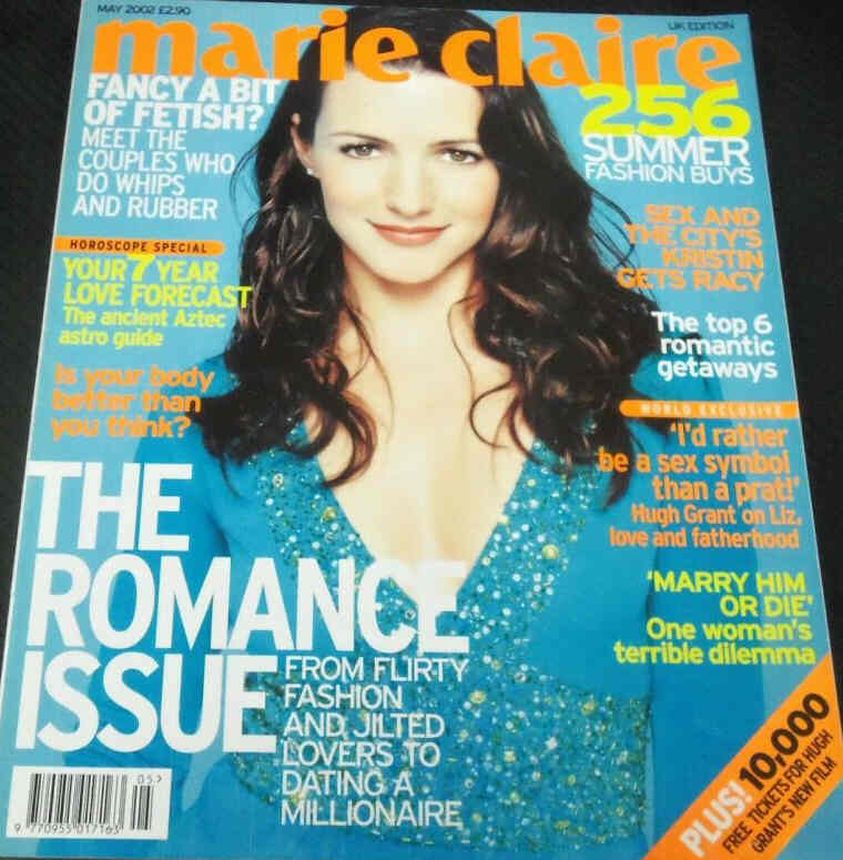 MARIE CLAIRE UK magazine side cover  May 2002