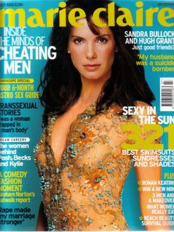 MARIE CLAIRE UK magazine side cover  July 2002
