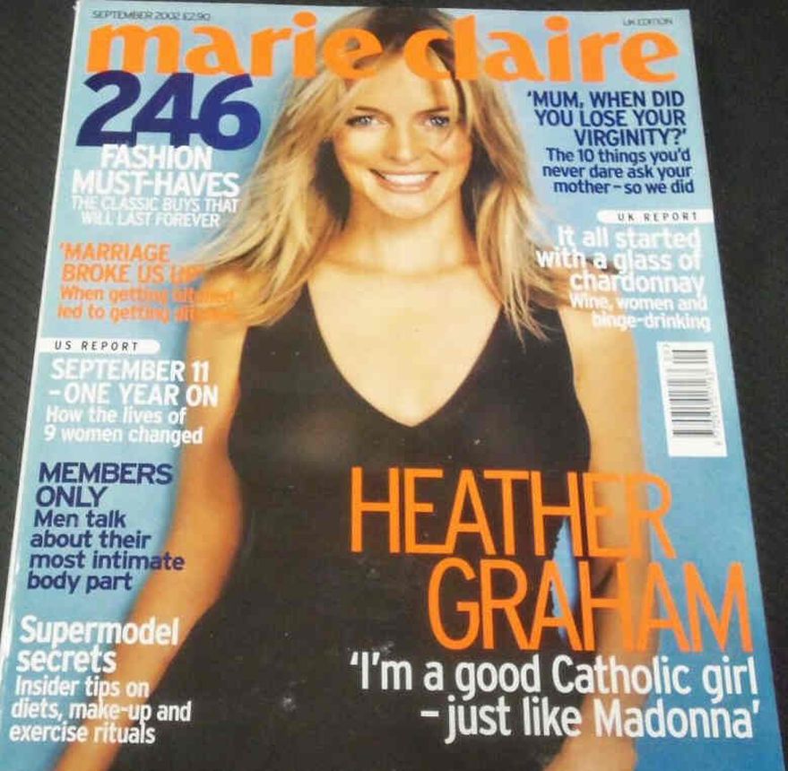 MARIE CLAIRE UK magazine side cover  September 2002