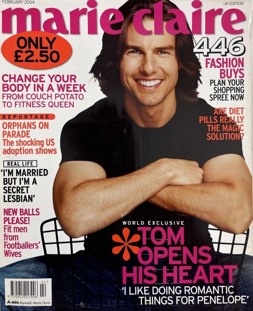 MARIE CLAIRE UK magazine side cover  February 2004