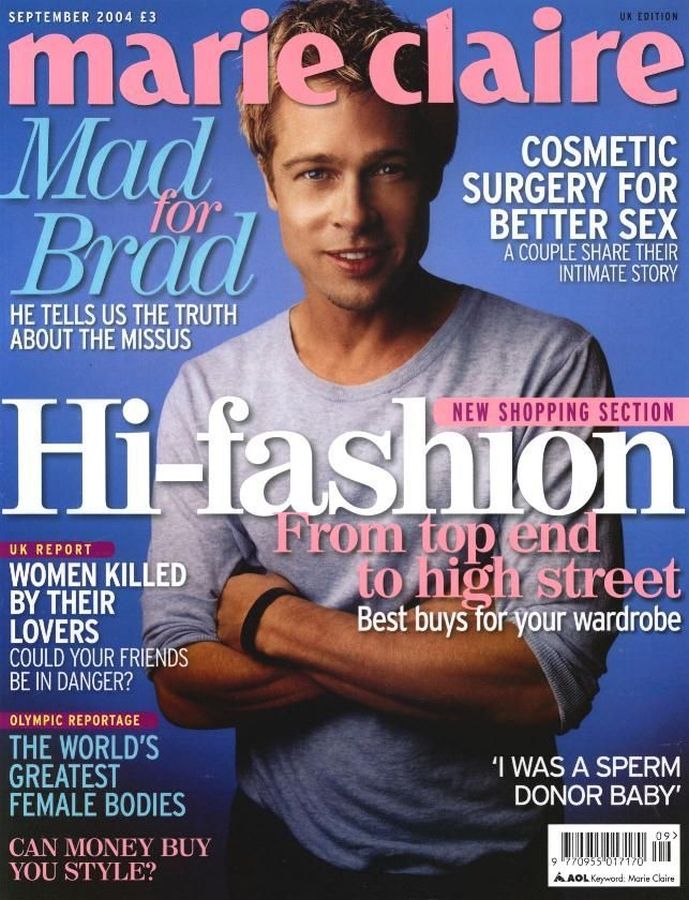 MARIE CLAIRE UK magazine side cover  September 2004