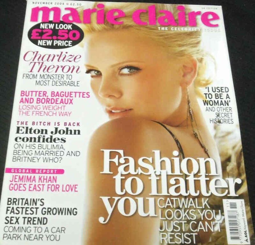 MARIE CLAIRE UK magazine side cover  November 2004