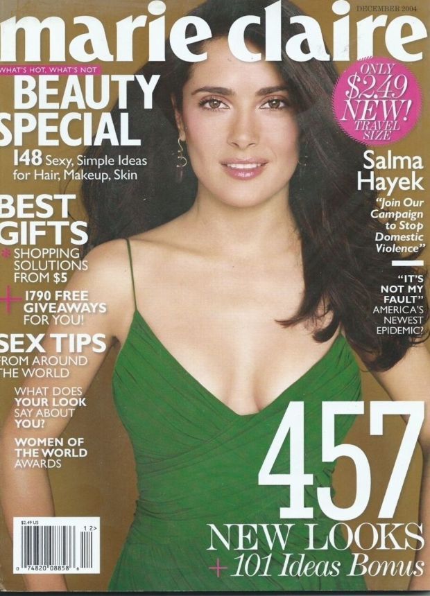 MARIE CLAIRE UK magazine side cover  December 2004