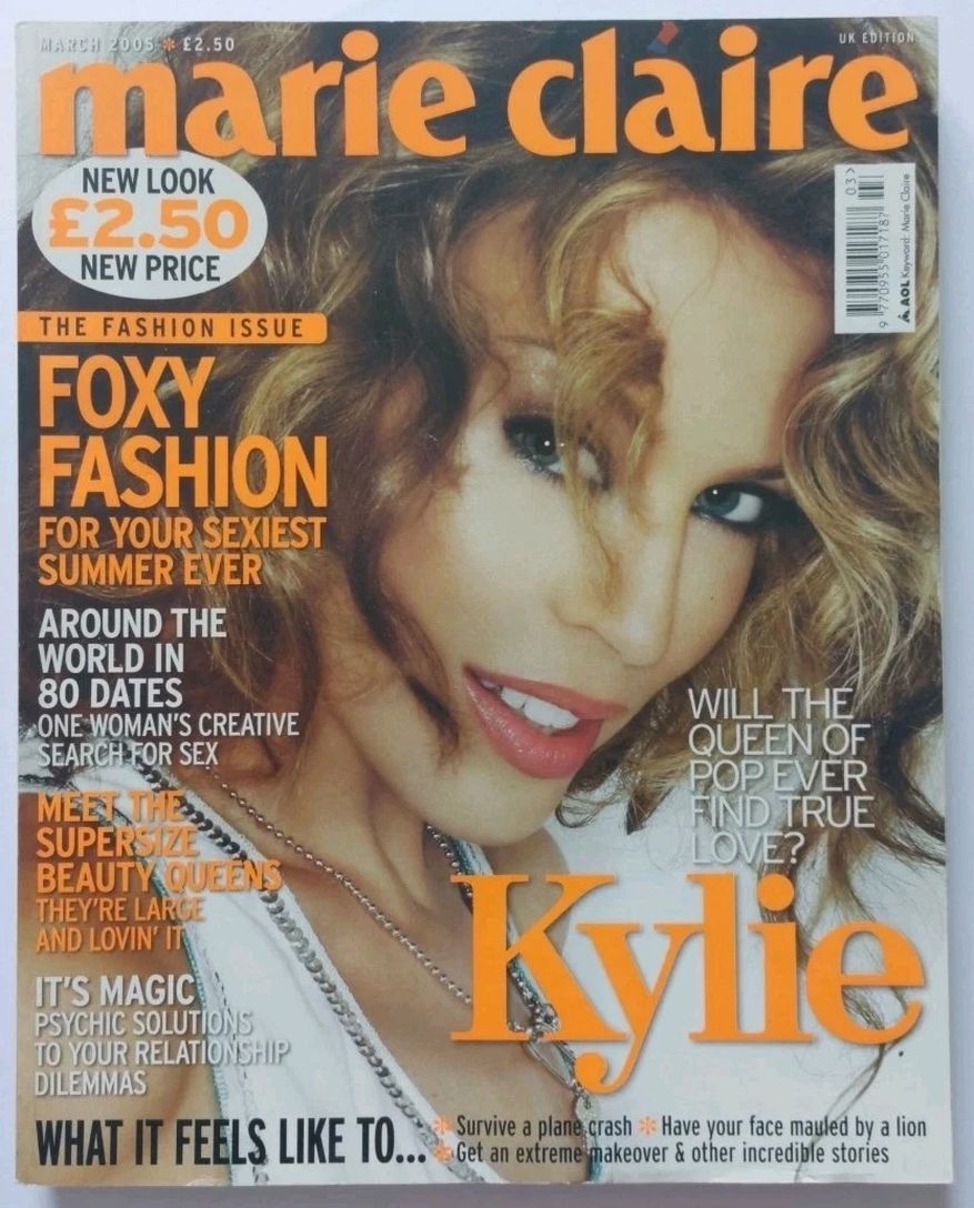MARIE CLAIRE UK magazine side cover  March 2005