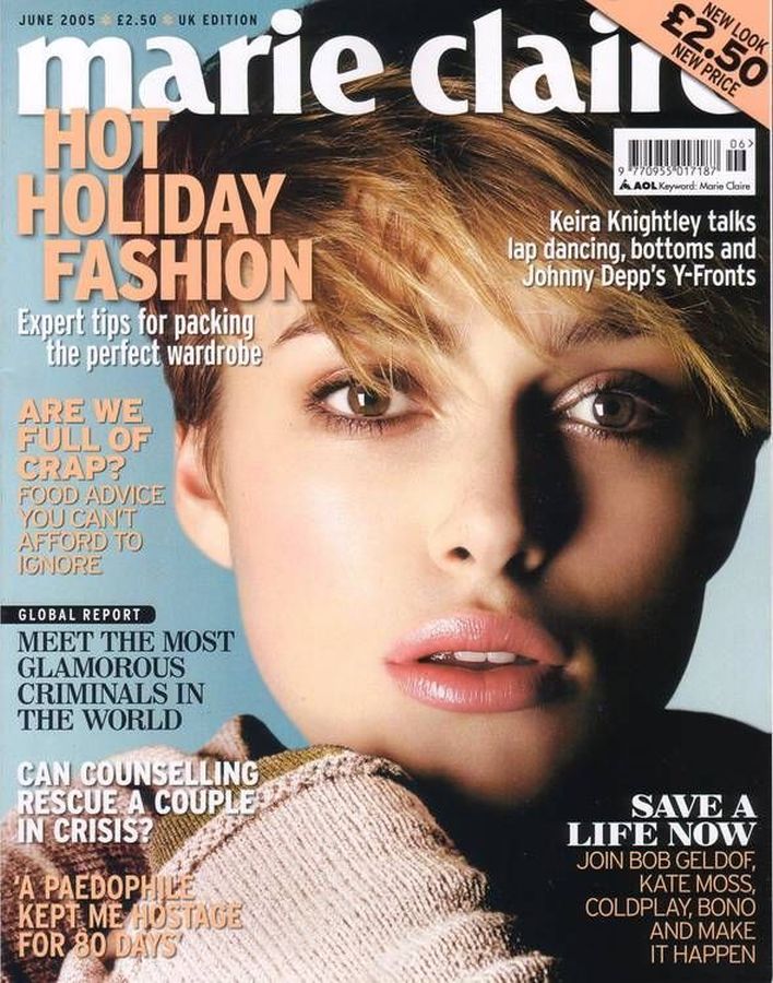 MARIE CLAIRE UK magazine side cover  June 2005