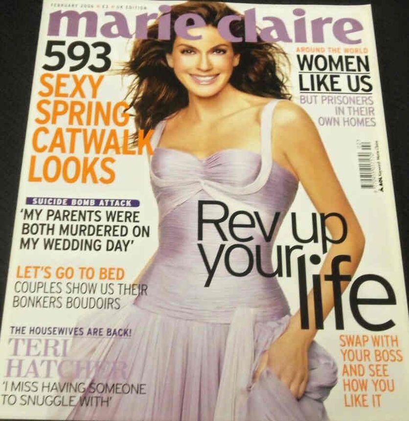 MARIE CLAIRE UK magazine side cover  February 2006