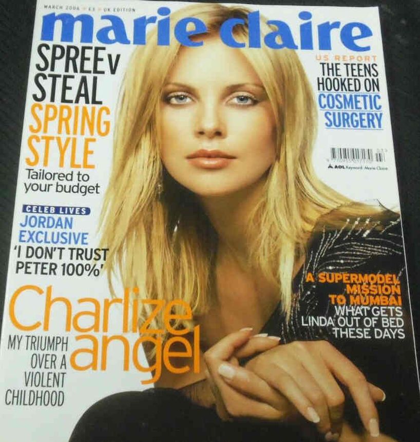 MARIE CLAIRE UK magazine side cover  March 2006