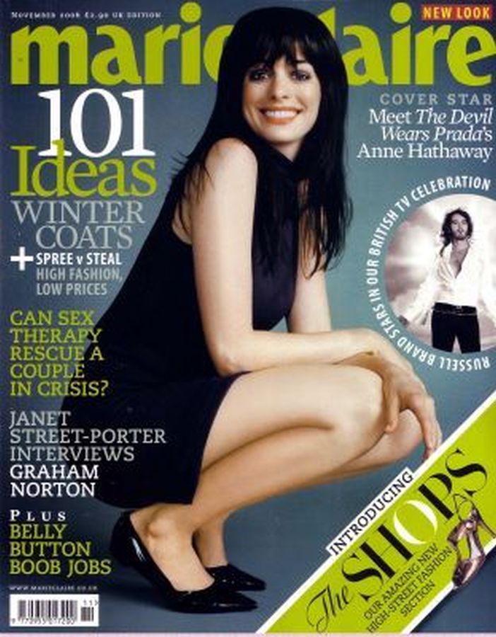 MARIE CLAIRE UK magazine side cover  November 2006