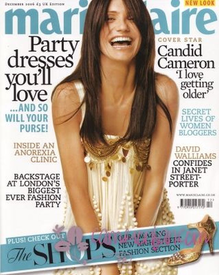 MARIE CLAIRE UK magazine side cover  December 2006