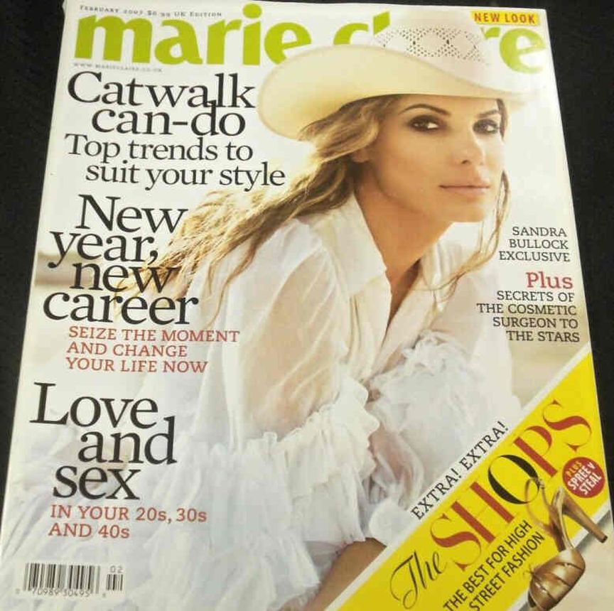 MARIE CLAIRE UK magazine side cover  February 2007