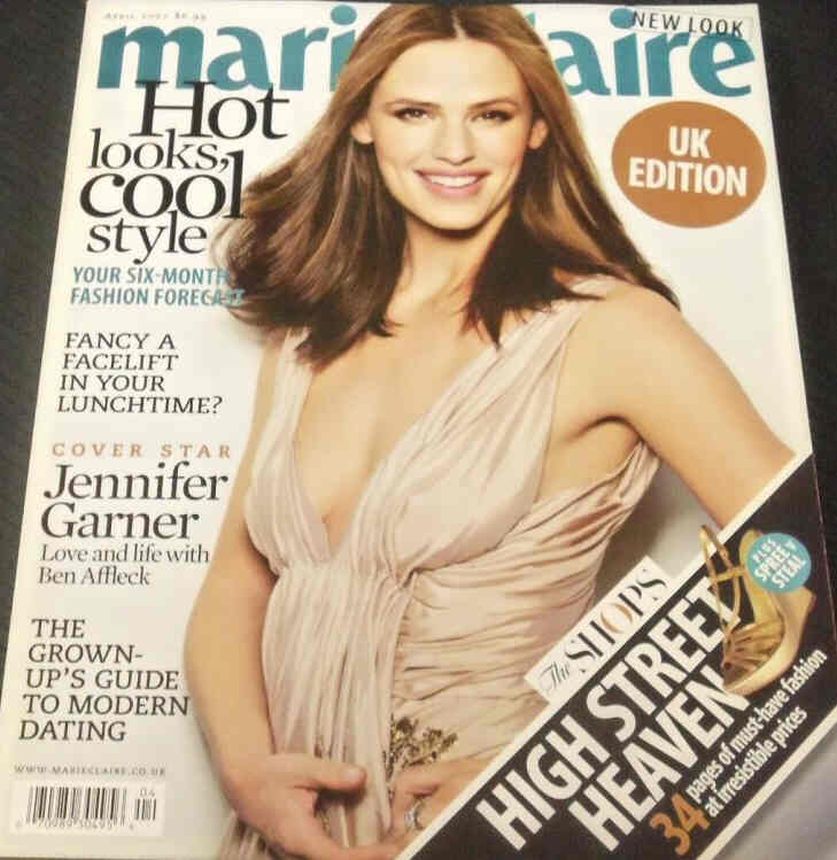 MARIE CLAIRE UK magazine side cover  April 2007