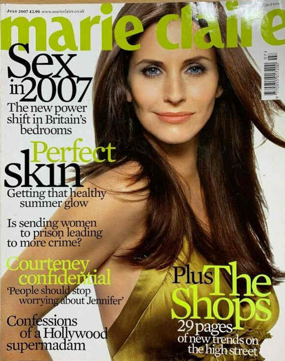 MARIE CLAIRE UK magazine side cover  July 2007