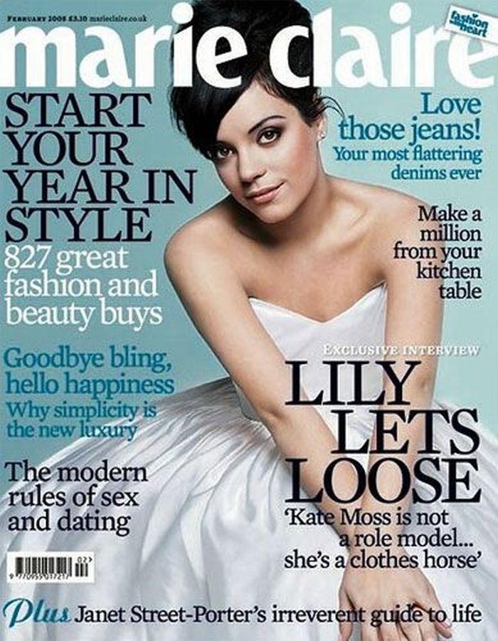 MARIE CLAIRE UK magazine side cover  February 2008