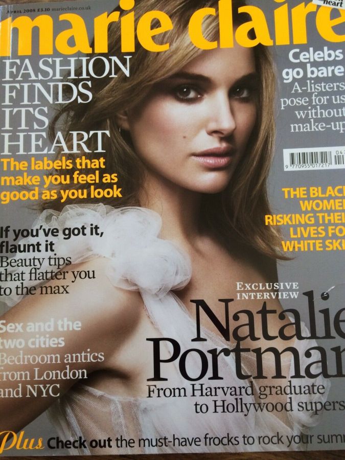 MARIE CLAIRE UK magazine side cover  April 2008