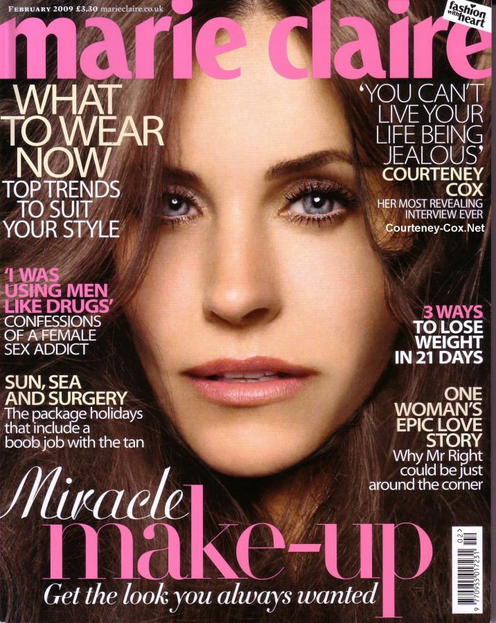 MARIE CLAIRE UK magazine side cover  February 2009