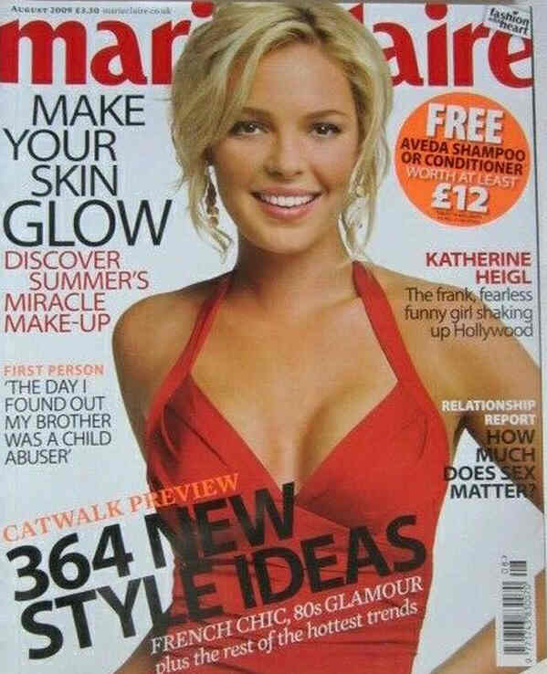 MARIE CLAIRE UK magazine side cover  August 2009