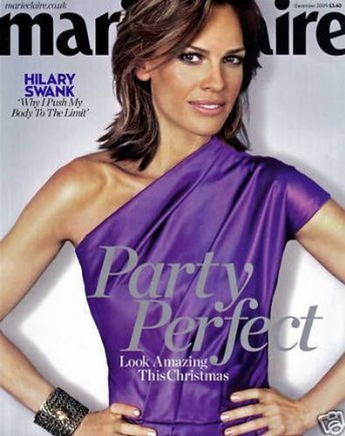 MARIE CLAIRE UK magazine side cover  December 2009