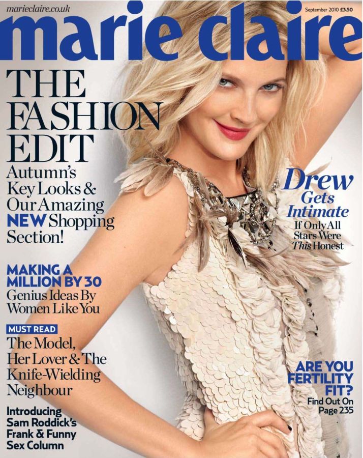 MARIE CLAIRE UK magazine side cover  September 2010