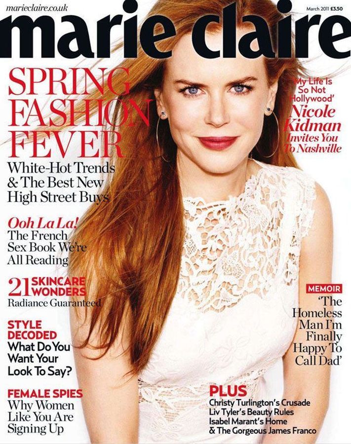MARIE CLAIRE UK magazine side cover  March 2011