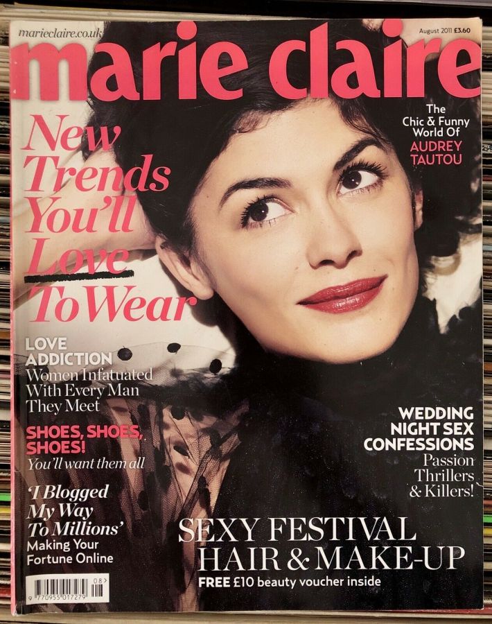 MARIE CLAIRE UK magazine side cover Issue 276  August 2011