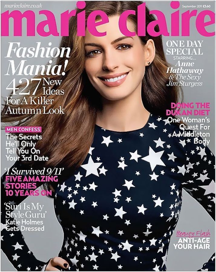 MARIE CLAIRE UK magazine side cover  September 2011