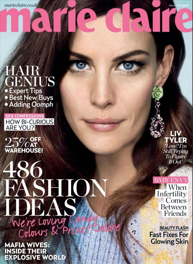 MARIE CLAIRE UK magazine side cover  March 2012