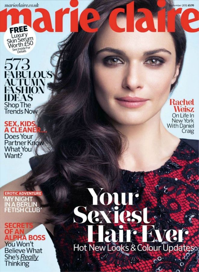 MARIE CLAIRE UK magazine side cover  September 2012