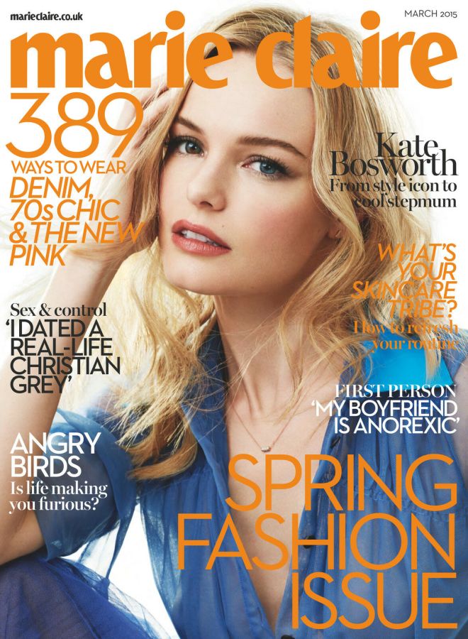 MARIE CLAIRE UK magazine side cover  March 2015
