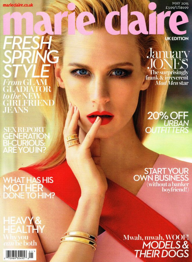 MARIE CLAIRE UK magazine side cover Issue 321  May 2015
