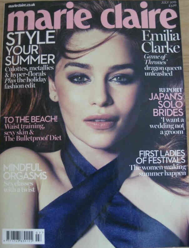MARIE CLAIRE UK magazine side cover  July 2015
