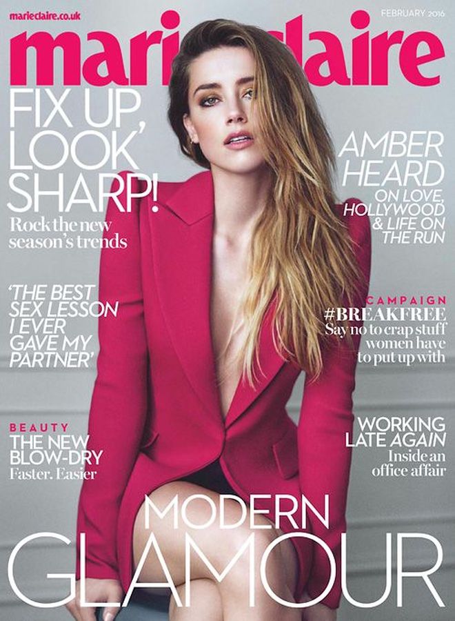 MARIE CLAIRE UK magazine side cover  February 2016
