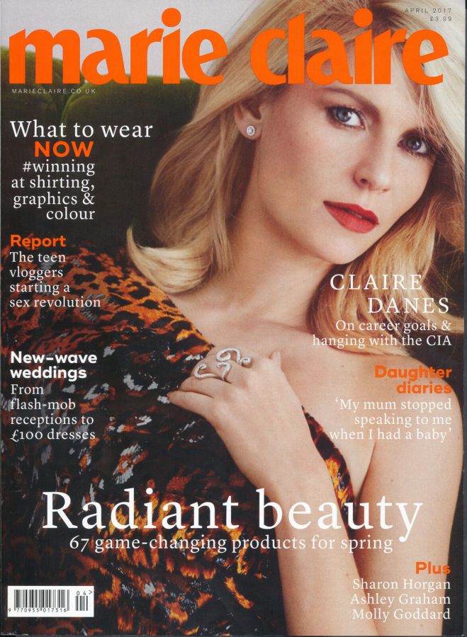 MARIE CLAIRE UK magazine cover  April 2017