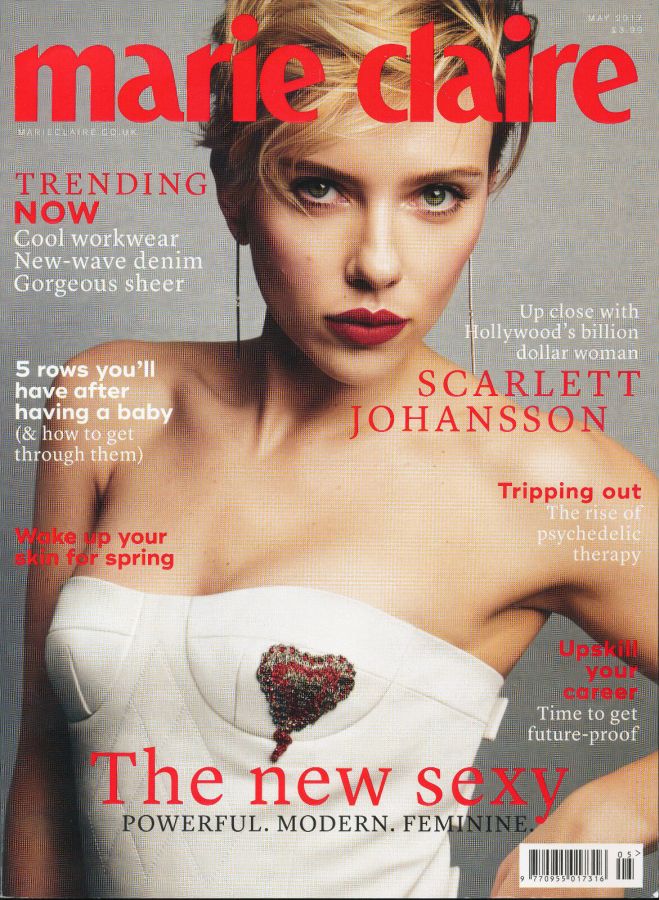MARIE CLAIRE UK magazine side cover  May 2017