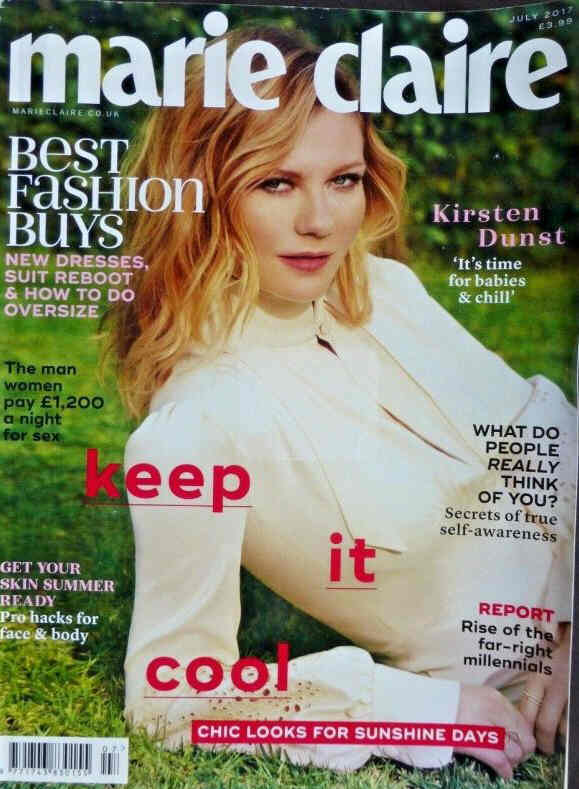 MARIE CLAIRE UK magazine side cover  July 2017