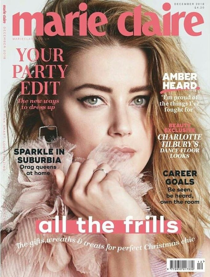 MARIE CLAIRE UK magazine side cover  December 2018