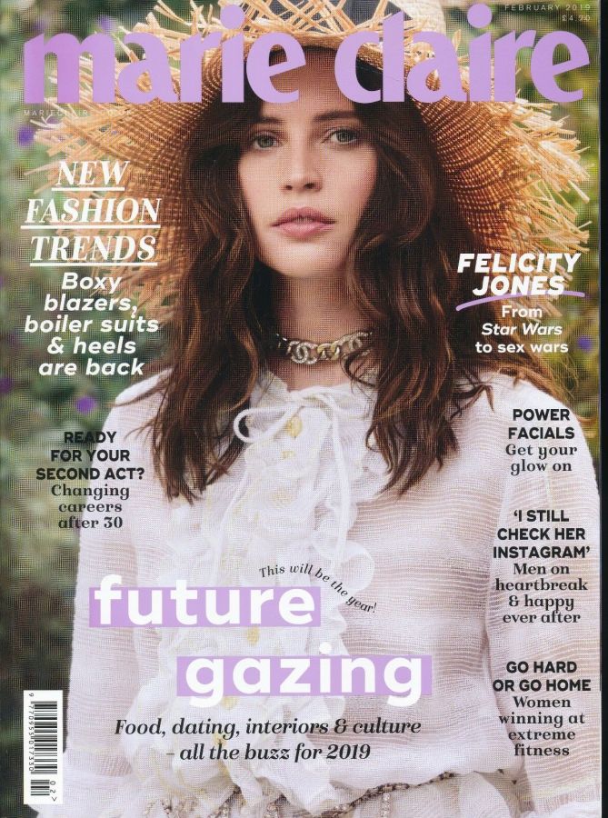 MARIE CLAIRE UK magazine side cover  February 2019