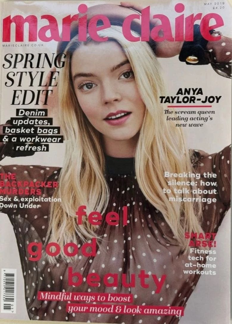 MARIE CLAIRE UK magazine side cover  May 2019