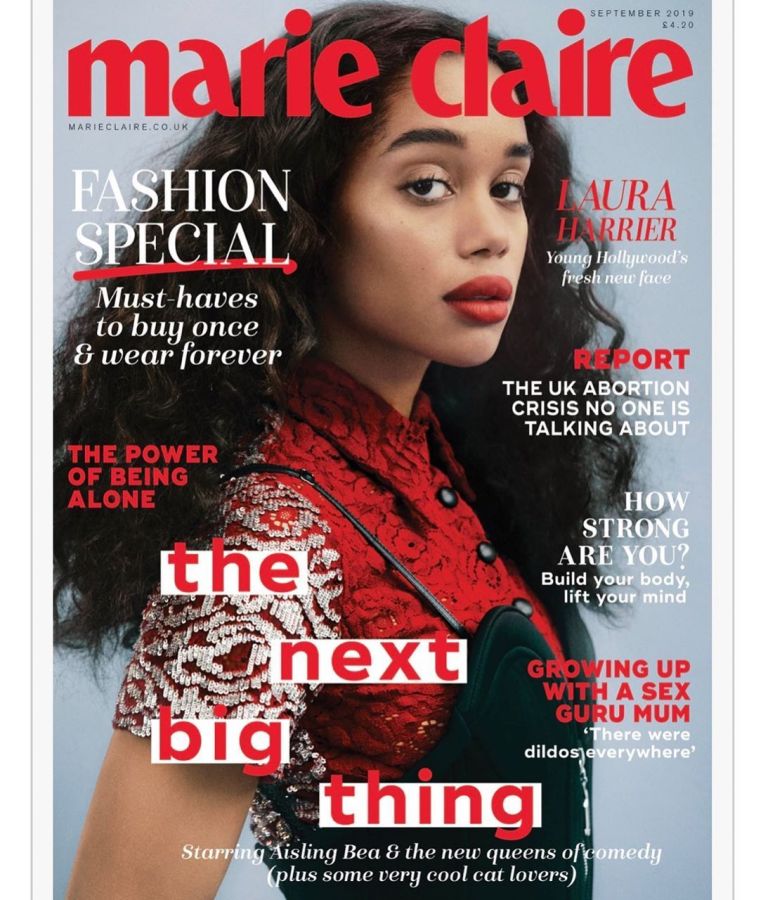 MARIE CLAIRE UK magazine side cover  September 2019