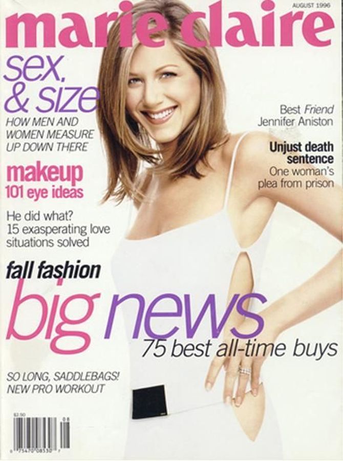 MARIE CLAIRE USA magazine side cover  August 1996