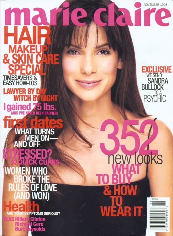 MARIE CLAIRE USA magazine side cover  November 1998