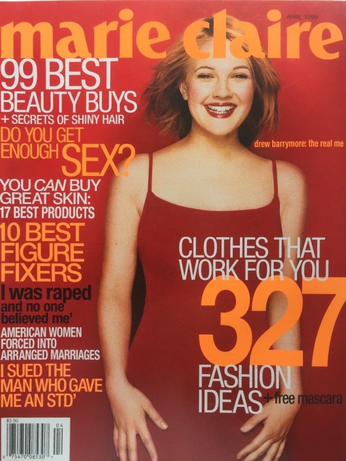 MARIE CLAIRE USA magazine side cover  April 1999