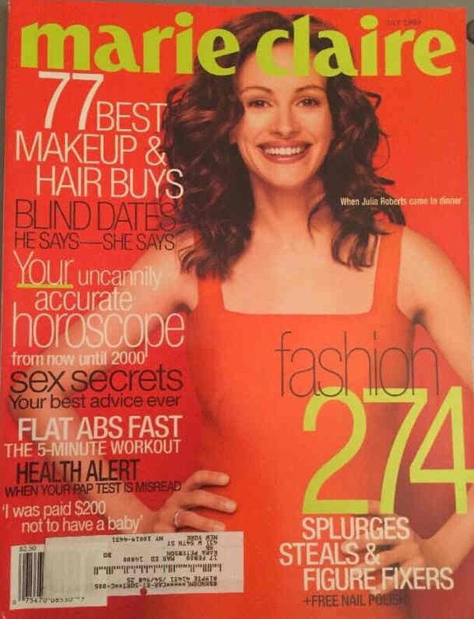 MARIE CLAIRE USA magazine side cover  July 1999