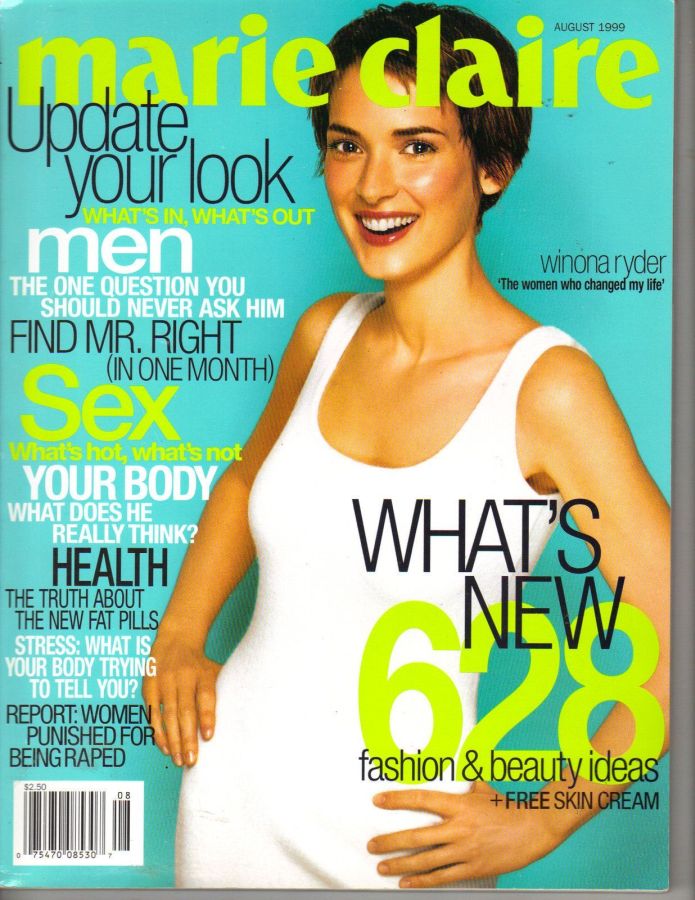 MARIE CLAIRE USA magazine side cover  August 1999