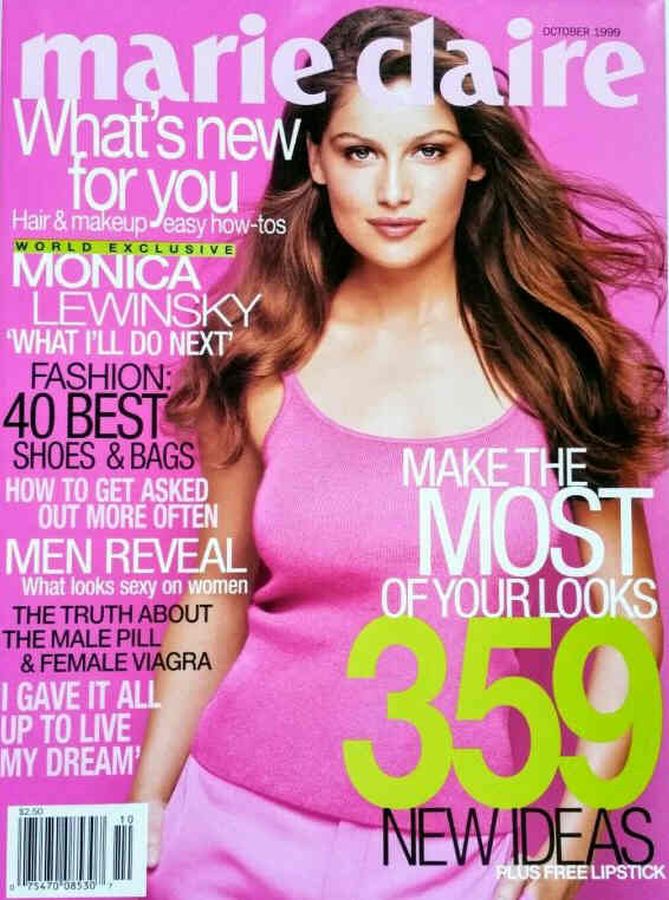 MARIE CLAIRE USA magazine side cover  October 1999