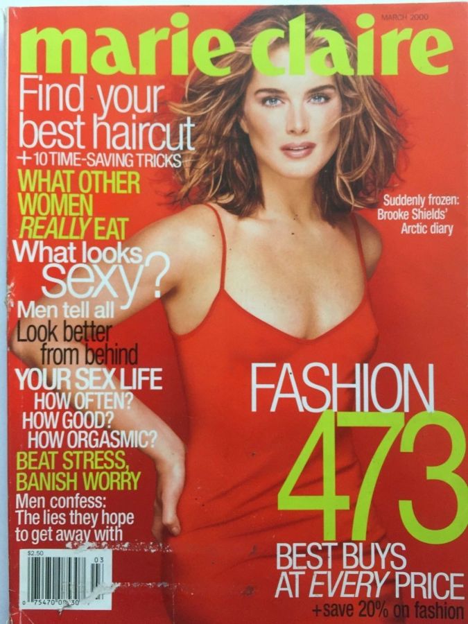 MARIE CLAIRE USA magazine side cover  March 2000