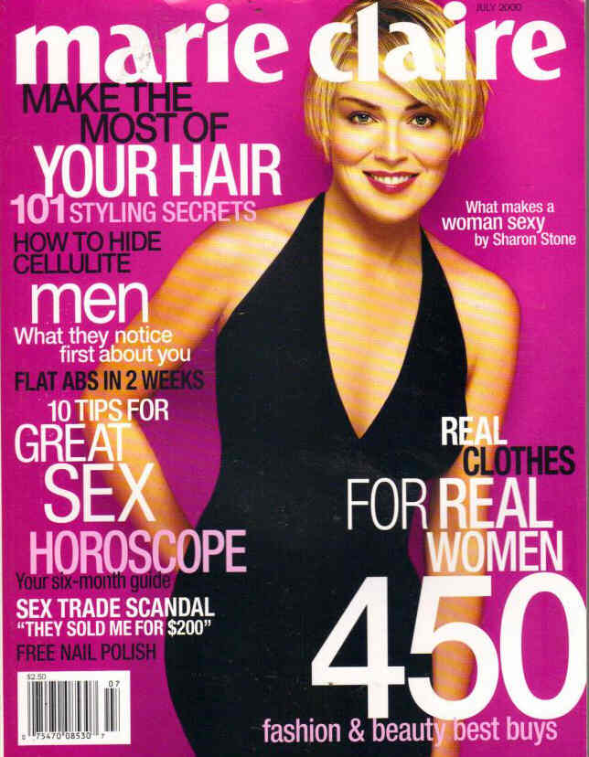 MARIE CLAIRE USA magazine side cover  July 2000